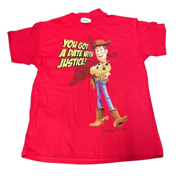 Y2K Vintage Toy Story Disney on Ice Woody Red Tshirt size M